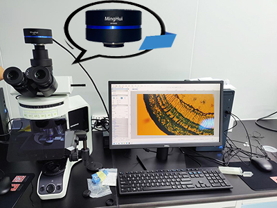 显微镜√连接电脑 摄像□　头连接到显微镜的安装操作